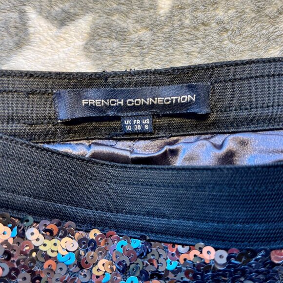 French Connection Sequin Tuxedo Leggings - Pink & Black - US6/UK10 - Picture 6 of 7